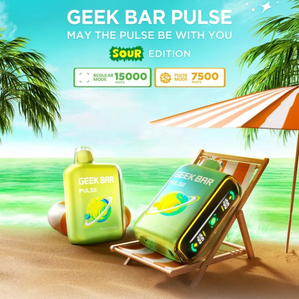 GEEK BAR PULSE SOUR EDITION 15K DISPOSABLE VAPE | 15000 PUFFS | 5% NICOTINE