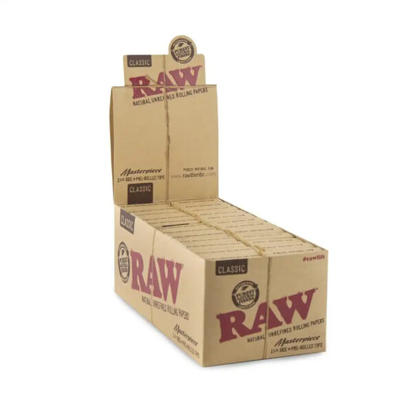 RAW MASTERPIECE CLASSIC PAPER+TIP 1 1/4 24CT