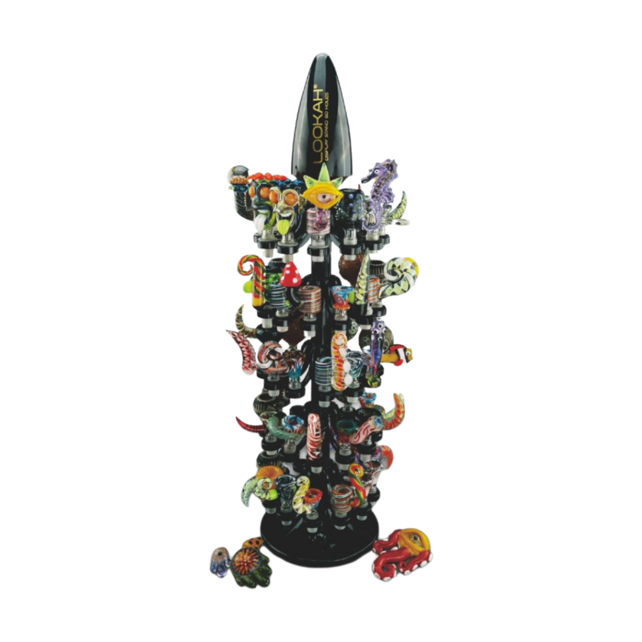 LOOKAH ASSORTED GLASS BOWLS 48CT WITH DISPLAY