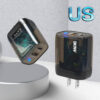 PD USB Type C Charger, Fast Charging for iPhone 13 12 11 8 plus Xiaomi Dual USB Quick Charge Type-C Wall Travel Charger