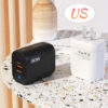 PD USB Type C Charger, Fast Charging for iPhone 13 12 11 8 plus Xiaomi Dual USB Quick Charge Type-C Wall Travel Charger