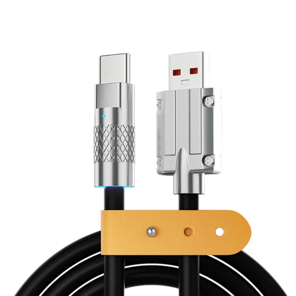 66W 6A Soft Silicone Data Cable USB to Type C Fast Charging Cable For iPhone, Samsung and Android