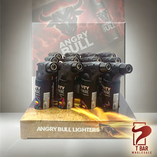 Angry Bull Jet Torch Lighters – PARTY ANIMAL edition 12 Pcs