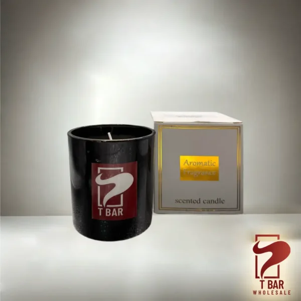 T BAR Aroatic Fragrance Scented Candle - Black